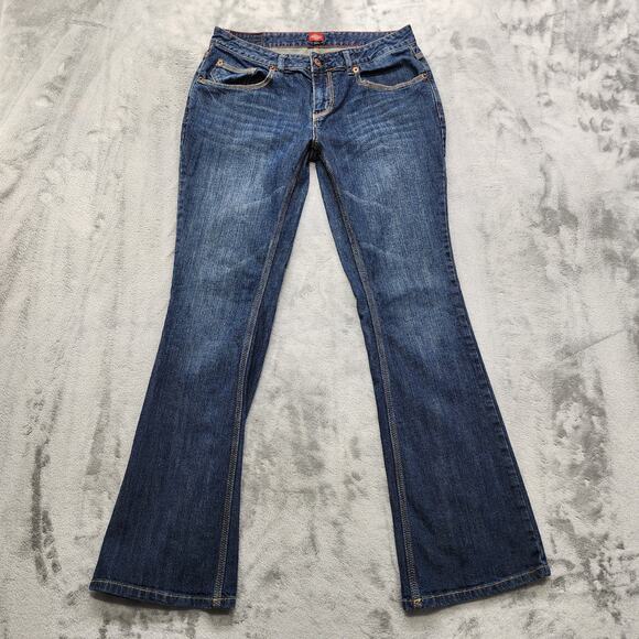 Vintage Y2K Dickies Jeans Womens 4 Blue Low Rise Slim Fit Bootcut Flare Leg - Picture 1 of 15